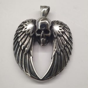 111109 Skull Wings pendant