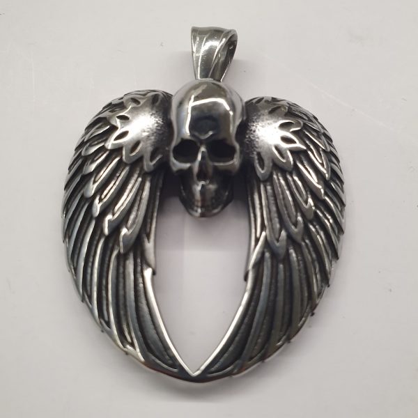 111109 Skull Wings pendant