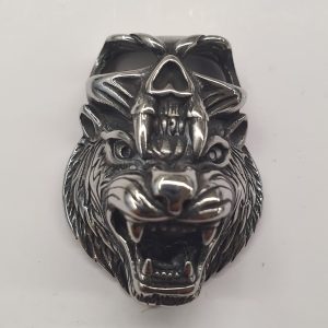 111106 Angry Wolf pendant